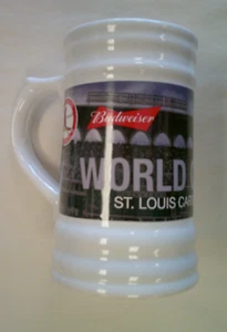 ST LOUIS CARDINALS 1967 SERIE MUNDIAL CAMPEONES BUDWEISER CERVEZA CERÁMICA PIEDRA NUEVO - Imagen 1 de 4