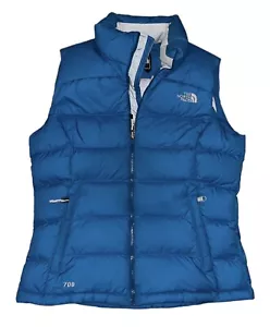 The North Face Nuptse 700 Goose Daunen blaublau Pufferweste Damen Größe Small - Bild 1 von 13