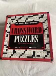 LA Times A 1998 Year In A Box Desk Calendar Crossword Puzzle - New Old Stock - Photo 1/5