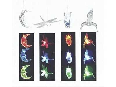 One Hanging Clear Moon or Hummingbird or dragonfly or Owl, Color Changing Led - Image 1 of 4
