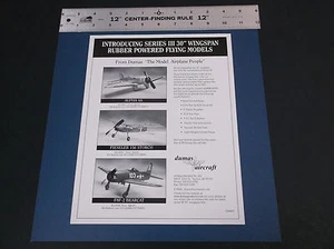 VINTAGE DUMAS FLUGZEUG / BOOT 2-SEITIGER PROSPEKT *SEHR GUTER ZUSTAND* - Bild 1 von 2