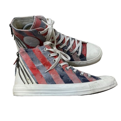 Converse American Flag Hi Top Rosso Bianco Blu Stelle Righe Cerniere US Donna 9