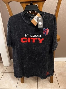 NEW Mitchell & Ness St Louis City SC Script T-Shirt MLS Soccer Men's XL $50MRSP - Picture 1 of 3