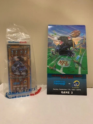 Carolina Panthers 1995 Inaugural Season 1st game giveaway in sealed packing rare Cover
