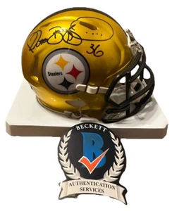 Jerome Bettis Autographed Pittsburgh Steelers Flash Mini Helmet Beckett 35566 - Picture 1 of 2