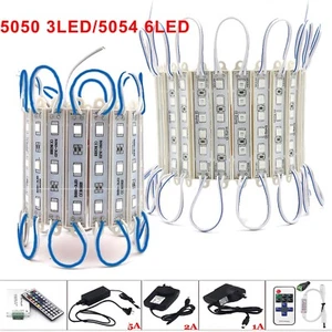 BLUE 5050 5054 SMD 3 6 LED Module Light Store Front Window Sign Lamp DC12V Kits - Picture 1 of 37