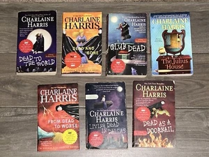 7 Charlaine Harris Cozy Mystery Books Lot Paperback Fiction Novel Sookie Series - Picture 1 of 16