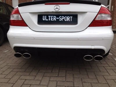 Sportauspuff Endschalldämpfer für Mercedes CLK W209 Endrohre 120x80mm + ABE - Bild 1 von 4