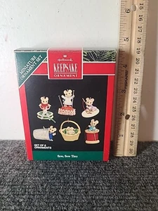 Vintage Nähen Nähen Kleine Mini Maus Punze Ornament 6er Set - Bild 1 von 4