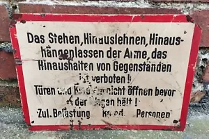 Alte Schild Eisenbahn/Strassenbahn,Waggon,Lokomotive,Schienenverkehr,Retro,Deko - Bild 1 von 4