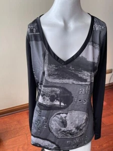 Desigual Long Sleve Shirt - Size XL - Black - Picture 1 of 2