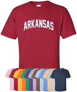 Nueva Camiseta "Arkansas" (30 Colores Disponibles) Natural State Little Rock Home Love - Imagen 1 de 1