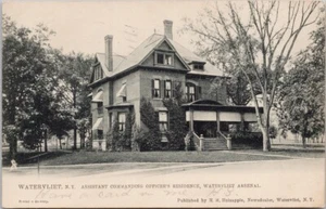 Tarjeta postal Watervliet NY Watervliet Arsenal Comandante Residencia Tuck H27 - Imagen 1 de 2