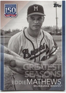 Topps Serie 2 2019 Eddie Mathews Blue 150 años #GS-15 - Milwaukee Braves - - Imagen 1 de 1