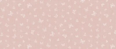 Pink Butterflies White PVC Vinyl Wipe Clean Tablecloth Waterproof Modern Oil - Image 1 of 3
