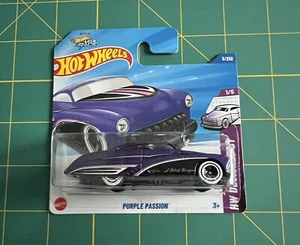 2025 HOT WHEELS PURPLE PASSION HW DESIGNED BY 1/5 BASED 1951 MERCURY SHORT CARD - Picture 1 of 1