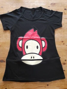 Novelty Monkey Tshirt Zip Up Mouth Pocket Black 12 To 13 Years - Picture 1 of 5