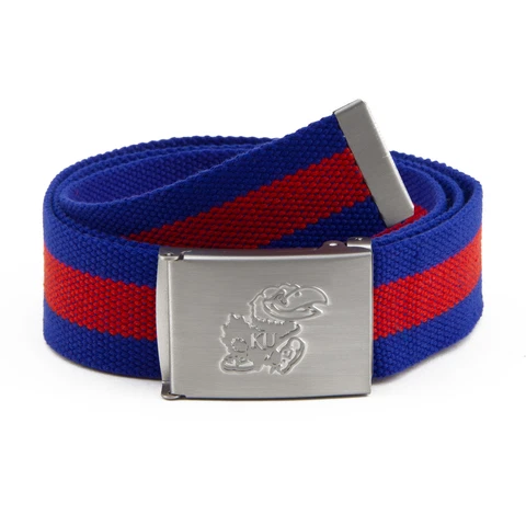 Men's Kansas Jayhawks Fabric Belt Cover