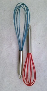Publisher's Clearing House ~ Set of 2 Whisks ~ Silicone ~ Stainless Steel Ends   - Picture 1 of 3