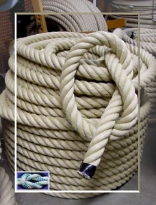 Corda in policanapa 40 mm corda corrimano, corda in canapa sintetica, corda per scale ringhiera resistente alle intemperie - Foto 1 di 2
