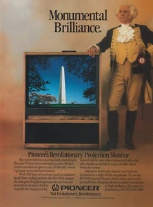 1988 Pioneer SD-P401 Big Screen TV - George Washington - Monument- Print Ad - Picture 1 of 1