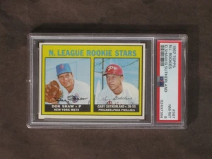 1967 Topps N. L. Rookie Stars Shaw Sutherland # 587 PSA 8 NM-MT NIGH NUMBER SP - Picture 1 of 3