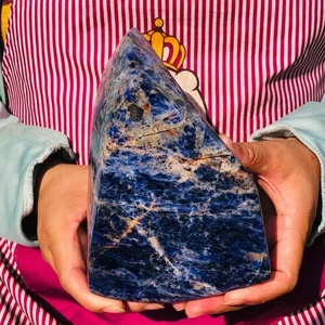 Muestra mineral de cristal a rayas azules naturales de 4,44 lb curación 1492 - Imagen 1 de 17