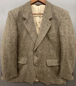 Savile Row Sport Coat 42R Brown Color Flecks Wool Blazer Jacket Office Academia - Picture 1 of 15
