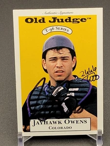 Old Judge T-96 Series Jayhawk Owens 1996 autógrafo Rockies 2666/6000 - Imagen 1 de 8