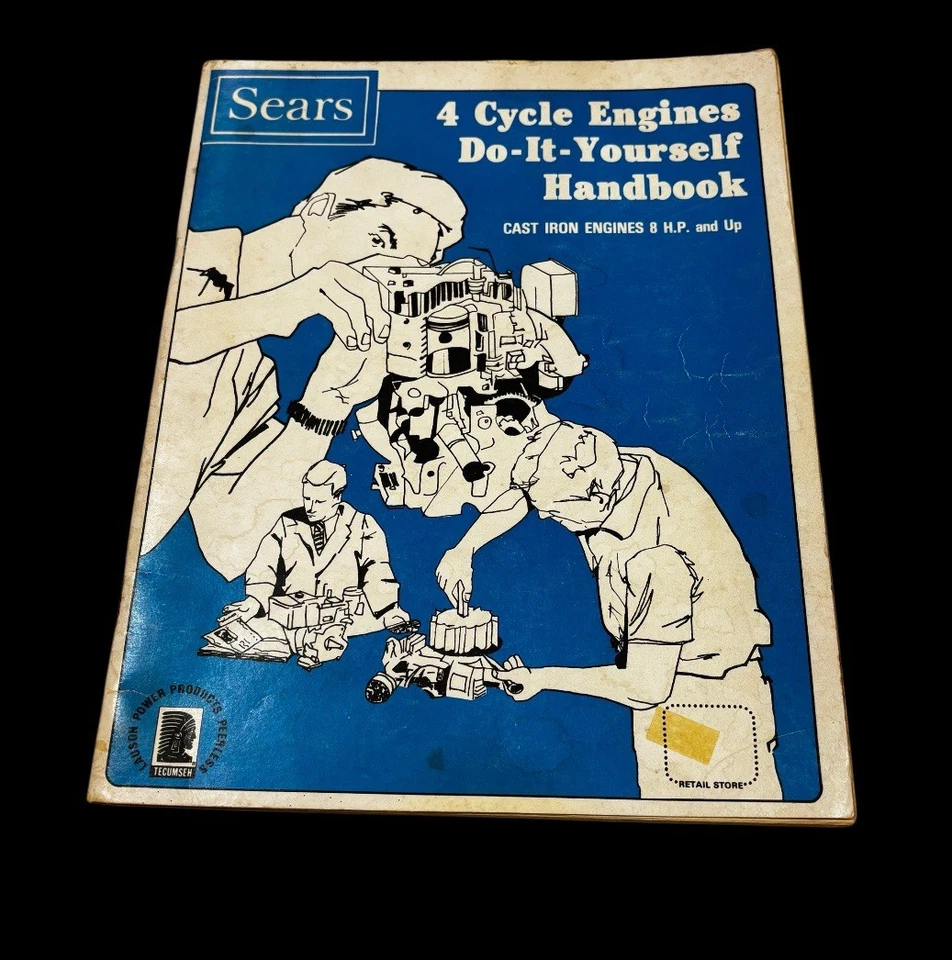 Vintage Book Sears 4 Cycle Engines Do It Yourself Handbook  Cast Iron Engines 8 - Image 1 of 4
