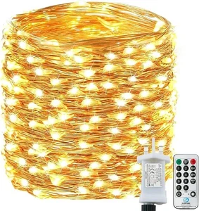  220LED Fairy Lights Mains Powerd with Remote & Timer - 8 Modes Christmas Lights - Picture 1 of 6