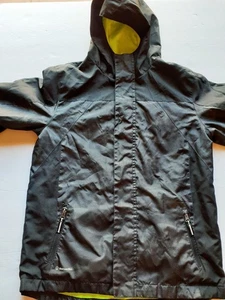 C9 Champion Boys Jacket Black Lightweight Dry Hood Zip Windbreaker Large 12-14 - Picture 1 of 12