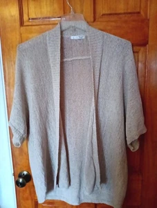 WD. NY Damen beige offene Strickjacke Größe 3X Baumwollmischung neu ohne Etikett  - Bild 1 von 11