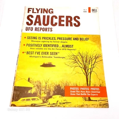 Flying Saucers UFO Reports #2 (Dell 1967) Vintage Photos and Articles, 64 pages - Image 1 of 4