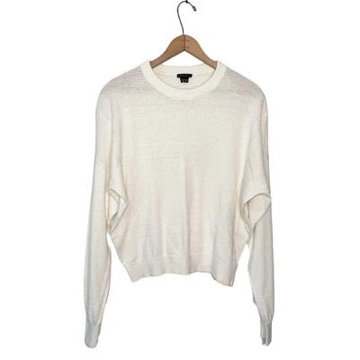 Suéter Theory Mujer Blanco Lino Mangas Dolman Talla Grande Foto 1 de 4