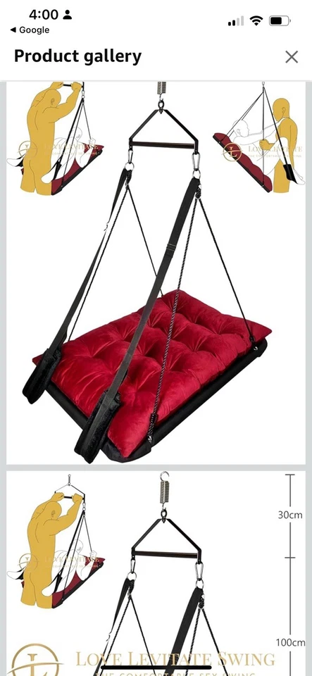 Love Levitate Sex Swing - The Comfortable Sex Swing - BDSM Swing Sex Furniture - Image 1 of 4