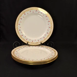 Royal Doulton 4 piatti 10 1/4" rose rosa perline turchesi Ra4065.a 1903 - Foto 1 di 16