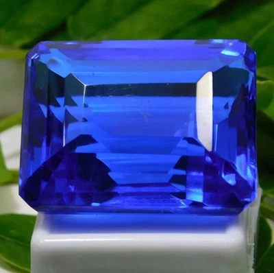 Tanzanita azul grande 1000 quilates esmeralda corte facetado piedras preciosas sueltas regalo para mujer Foto 1 de 4