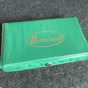 Vintage Dominosteine Made in Taiwan In Green Case New Old Stock Sealed Inside - Bild 1 von 10