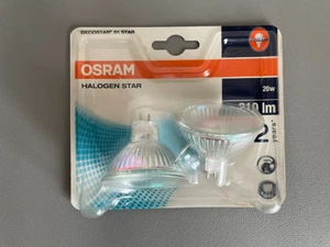 2 x Osram Halogen Star Decostar 51 20W GU5.3 12V 36° 44860 ST WFL 210lm Bulbs - Picture 1 of 5