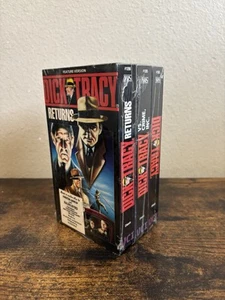 Dick Tracy VHS 3 Pack Set Returns Vs. Crime Inc. Brand New Sealed Classic Rare - Picture 1 of 6
