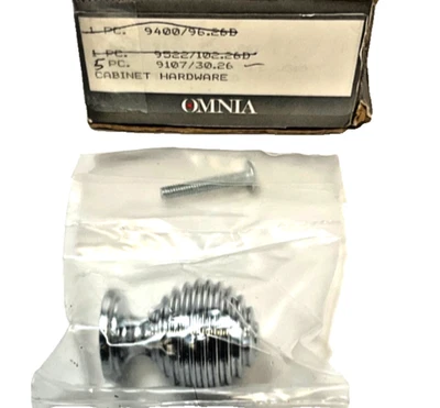 OMNIA Legacy 9107/30.26 Solid Brass MCM Modern Cabinet Knob Furniture Hardware - Image 1 of 4