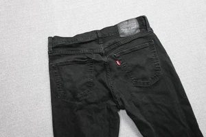 Levi's 511 Slim Fit Jeans Mens 33x32 Black Stretch Denim WaterLess Tapered Leg - Picture 1 of 13