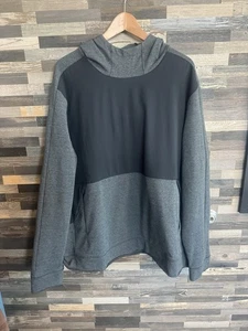 Nike yoga Men’s XL Hoodie Black/gray Pullover Sweatshirt Performance - Picture 1 of 7