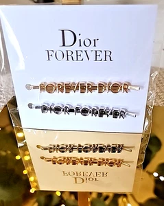 DIOR | Forever Dior Hair Pins / Bobby Pins Set of 2 -Gold & Silver NEW - Picture 1 of 2