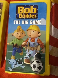 Bob the Builder - The Big Game VHS 2002 Clamshell Case Yellow Tape Cartoon Film - Picture 1 of 3