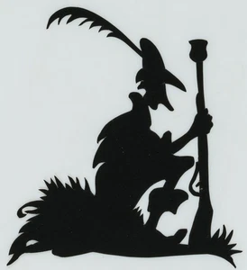 B. BURGER (1892-1968), Jäger auf der Lauer, um 1920, Scherenschnitt Figürlich - Picture 1 of 4