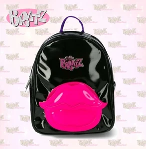 Bratz Kisses Womens 10.5 Black Faux Patent Leather Mini Backpack - NEW (NT) - Picture 1 of 7