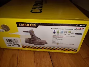 Carolina Pitstop CA7532 Carbon Toe Waterproof Goodyear 6" Work Boots Men's 10 2E - Picture 1 of 5