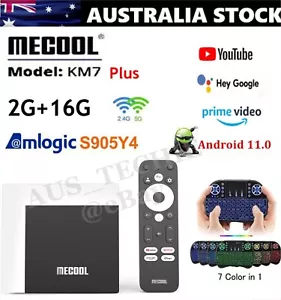 ✅AU Mecool KM7 Plus Android TV 11 Netflix AV1 ATV chromecast Dual WiFi Box 4K - Picture 1 of 10